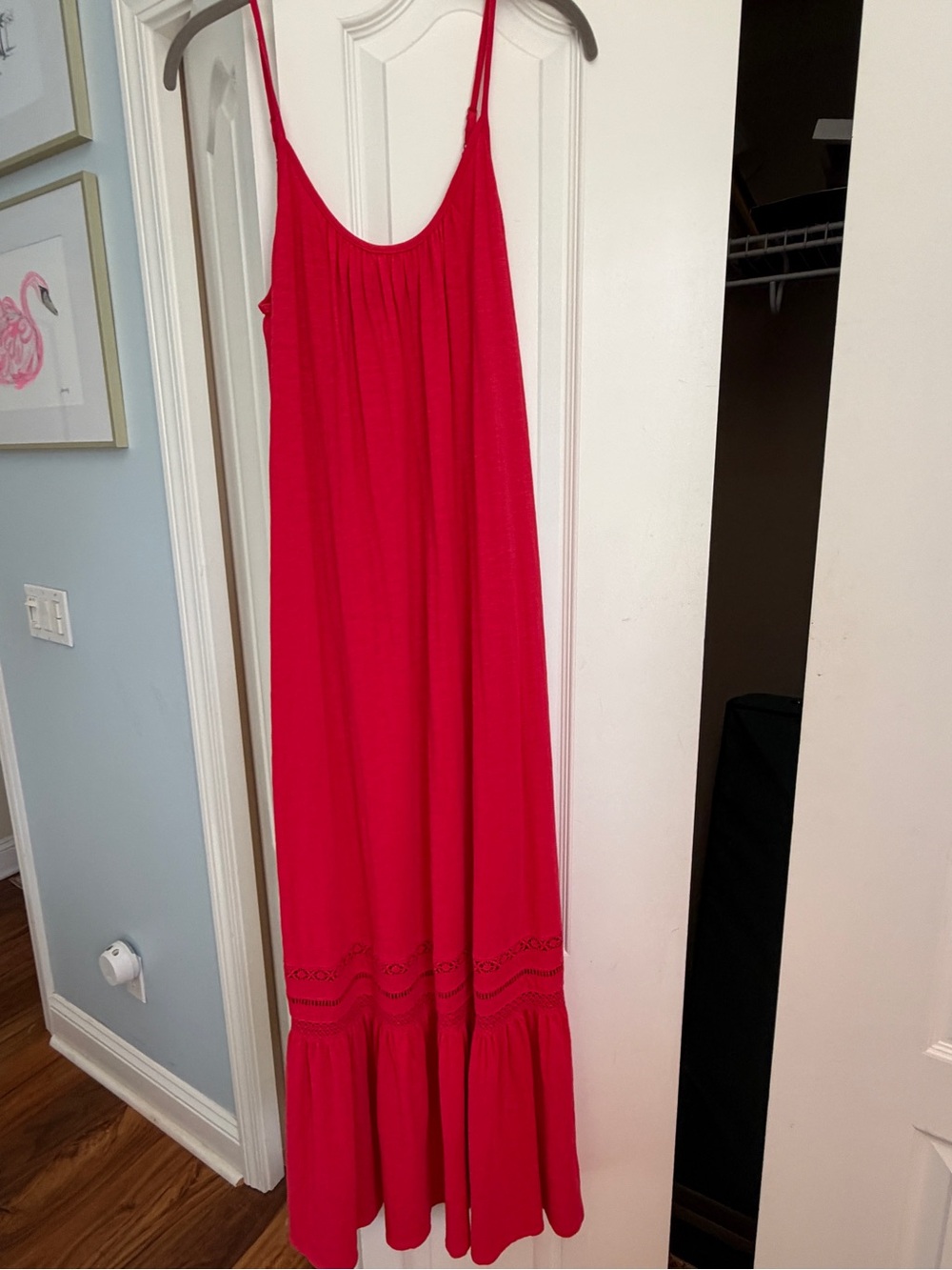 Red Spaghetti Strap Maxi Dress Size xs